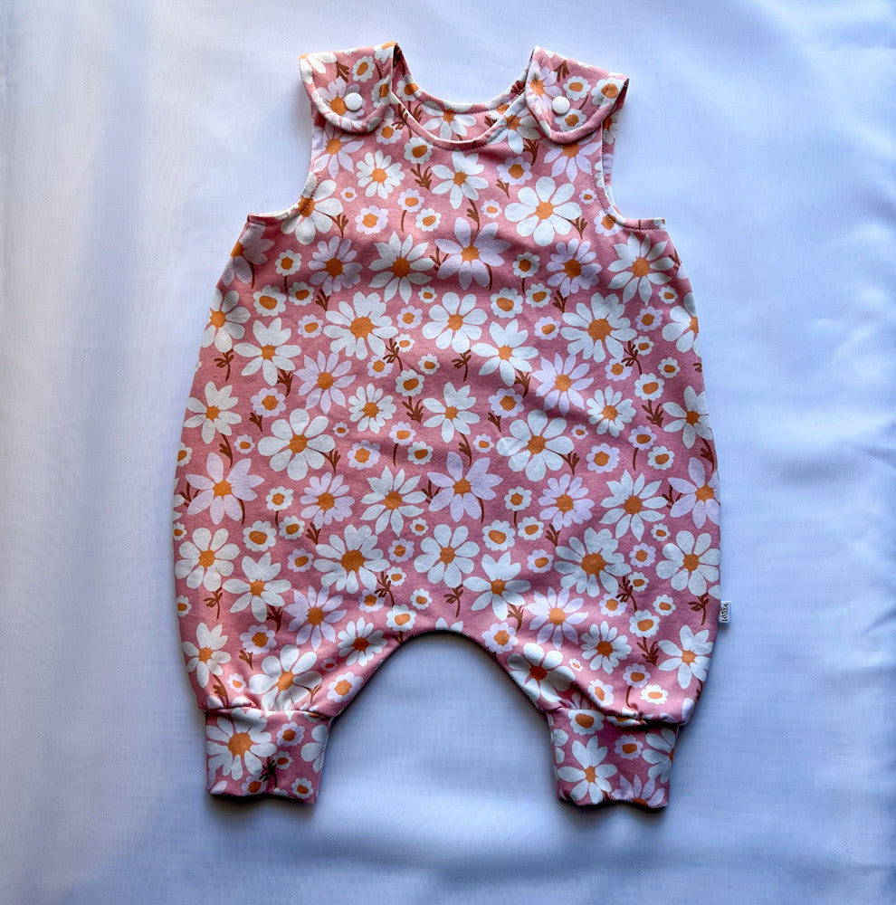 Pink Garden Long Romper