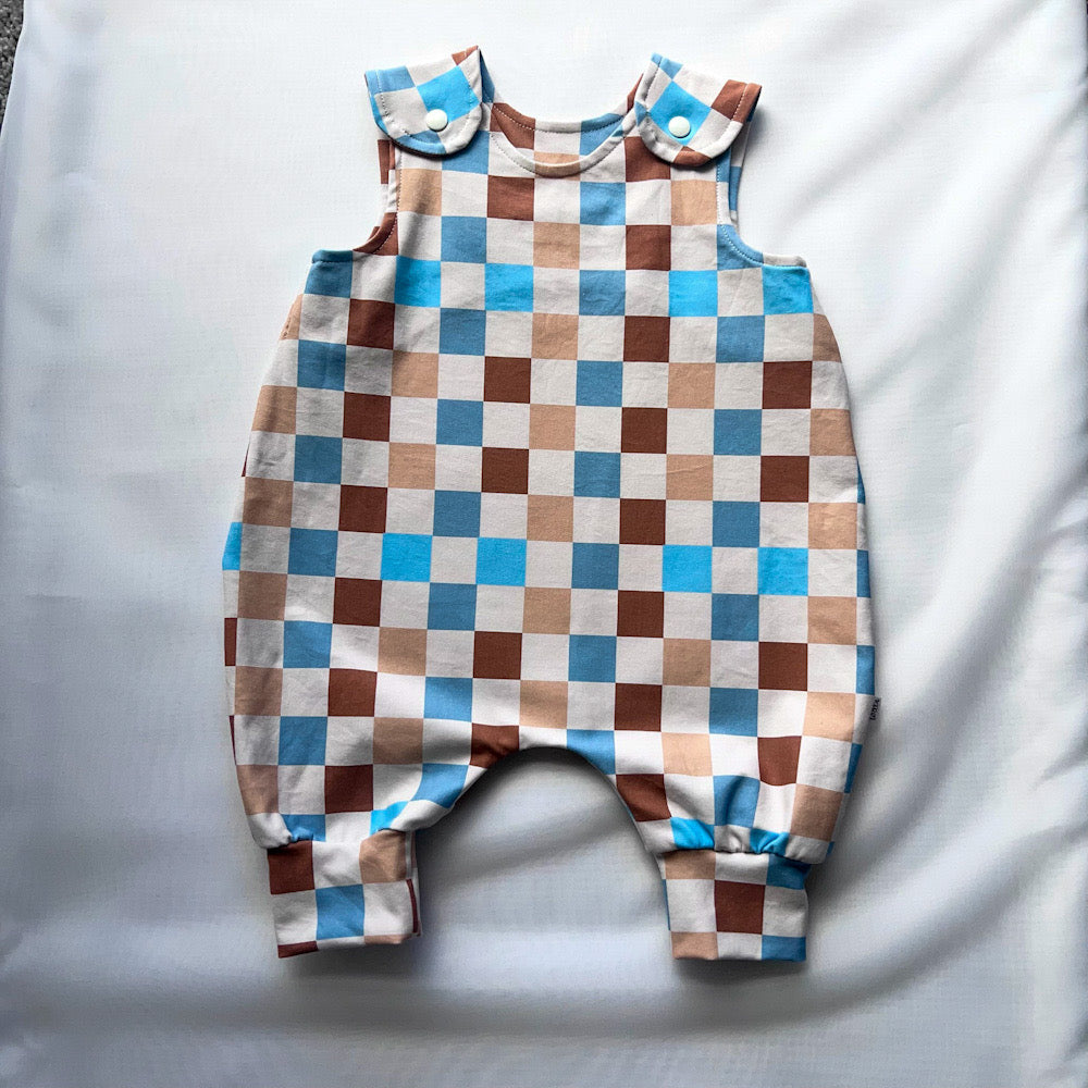 Beachside Check Long Romper