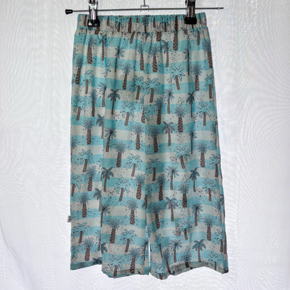 Blue Palm Linen Pants