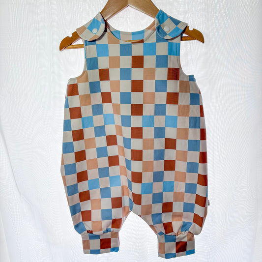 Beachside Check Long Romper