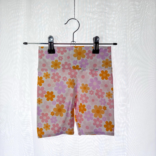 Groovy Flower Bike Shorts