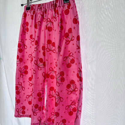 Cherry Bow Linen Pants