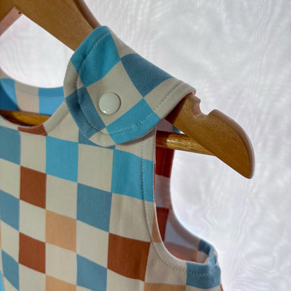 Beachside Check Long Romper