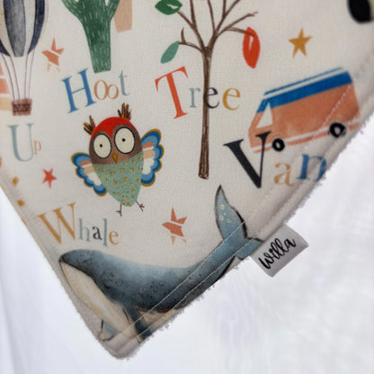 Words and Critters Bib