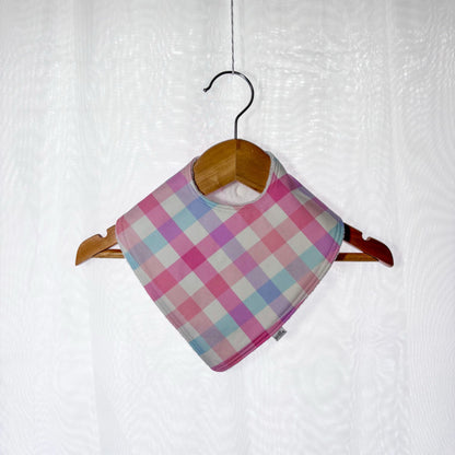 Pastel Pink Gingham Bib