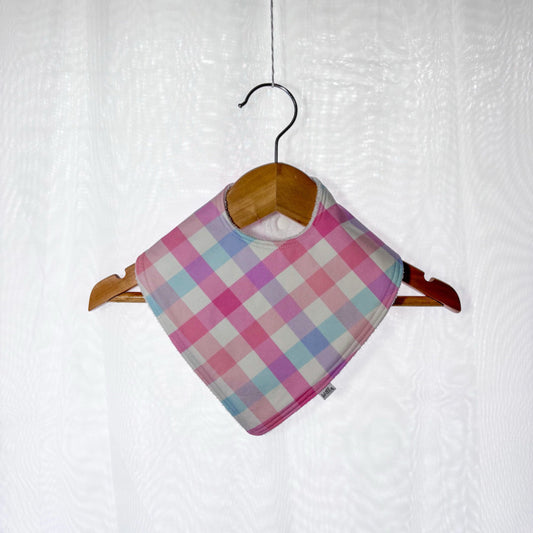 Pastel Pink Gingham Bib