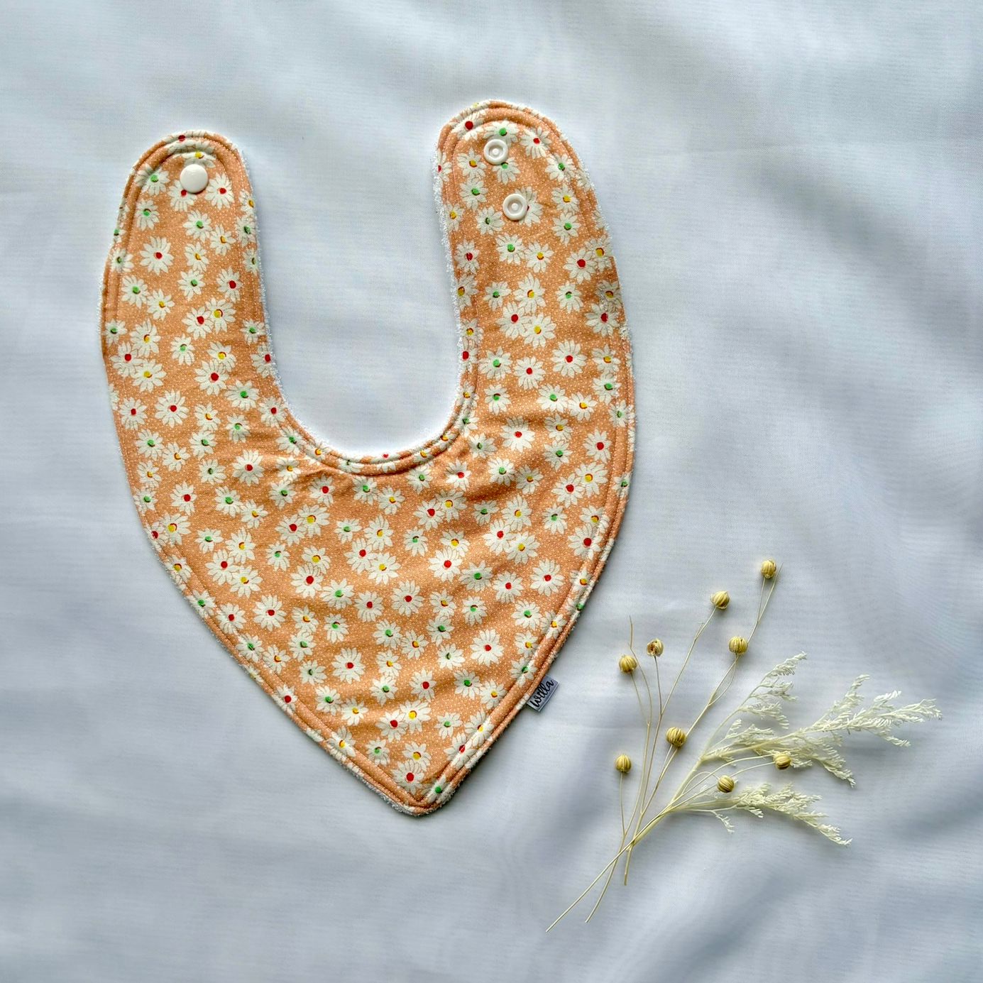Orange Field of Daisies Bib